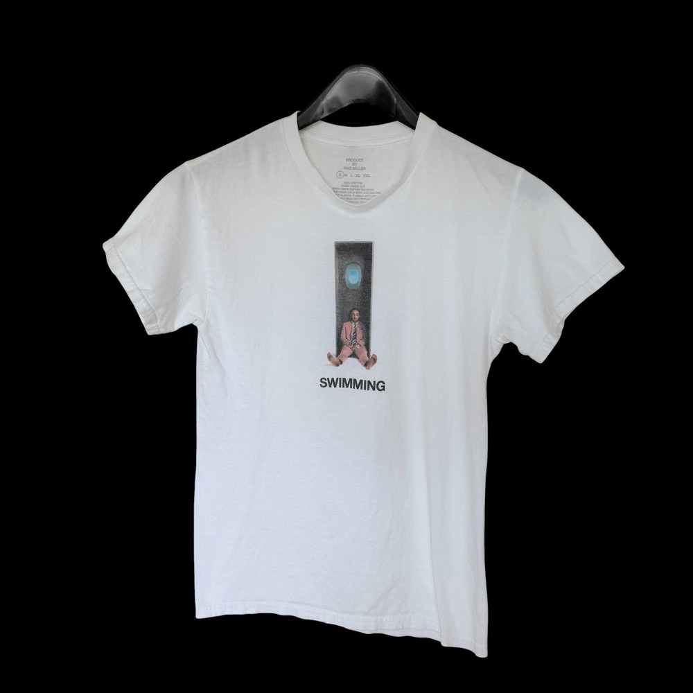Y2K Mac Miller Swimming‎ Album Tracklist T-Shirt White Small Short Sleeve